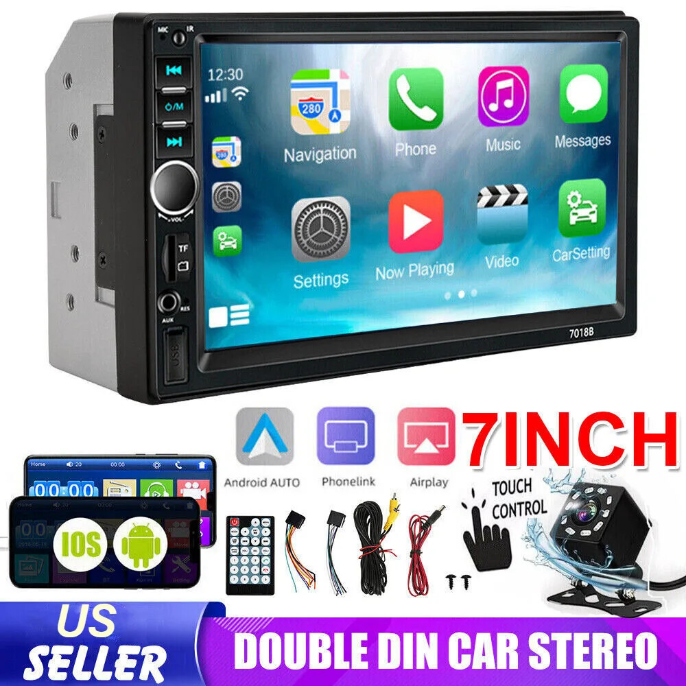 New 2Din car radio car stereo 7″ touch screen MP5 player FM mirror link player：
