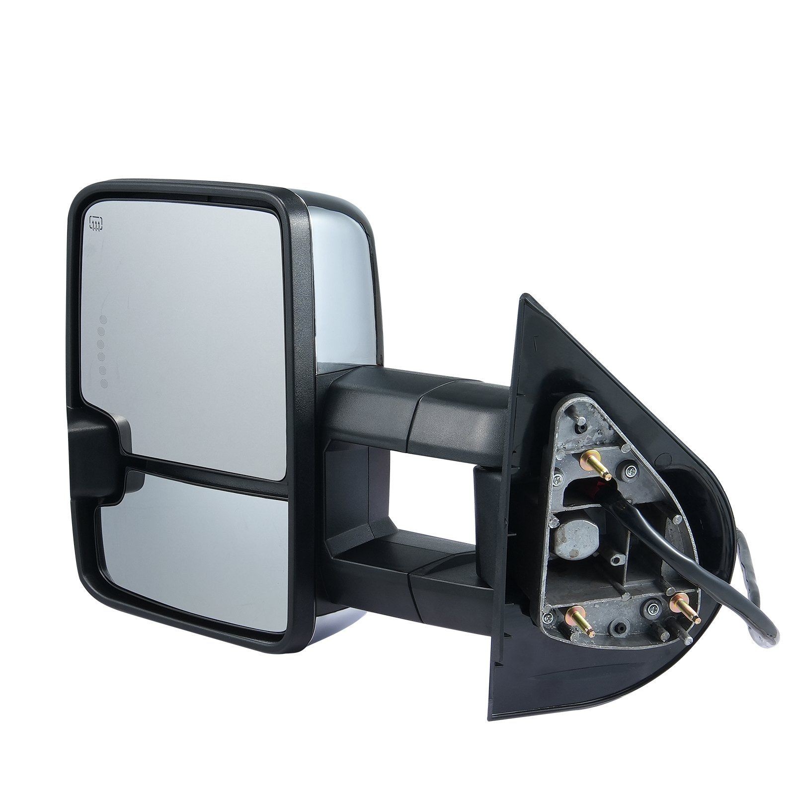 Adjustable Heated Towing Mirrors with Built-in LED Signal Lamp Silver 75
