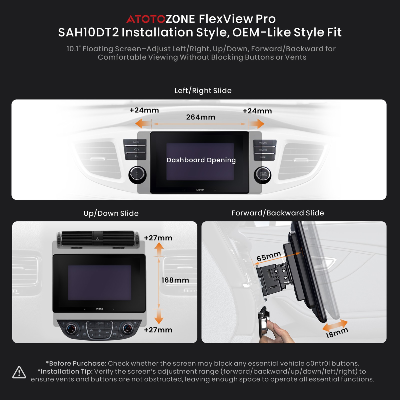 ATOTO X10 Android Car Stereo TwinSight Dual DVR & AI Vision 128G in-Dash Navi 4G