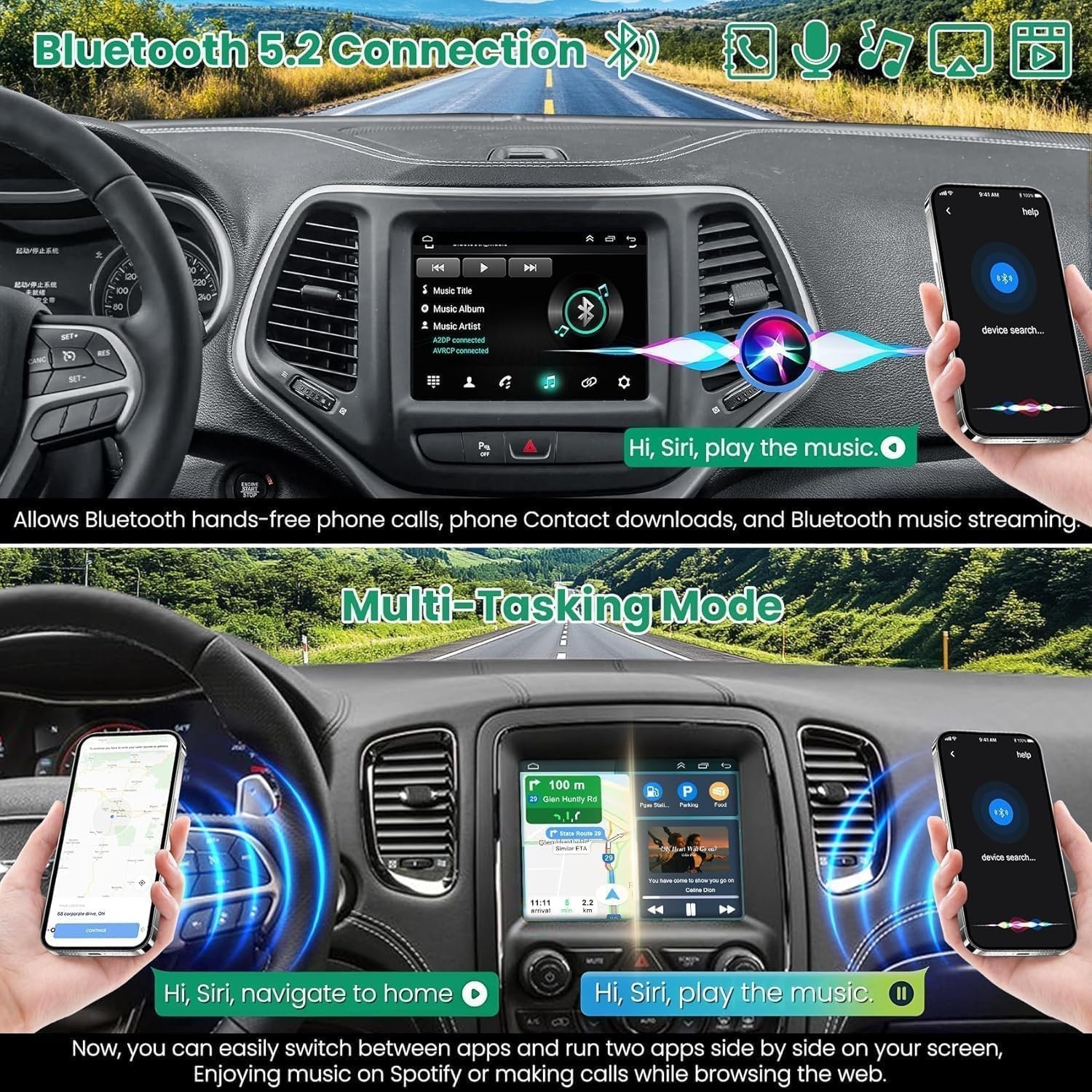 4G+64G Car Radio for Jeep Grand Cherokee 2014-2021, for Dodge Charger Challen…