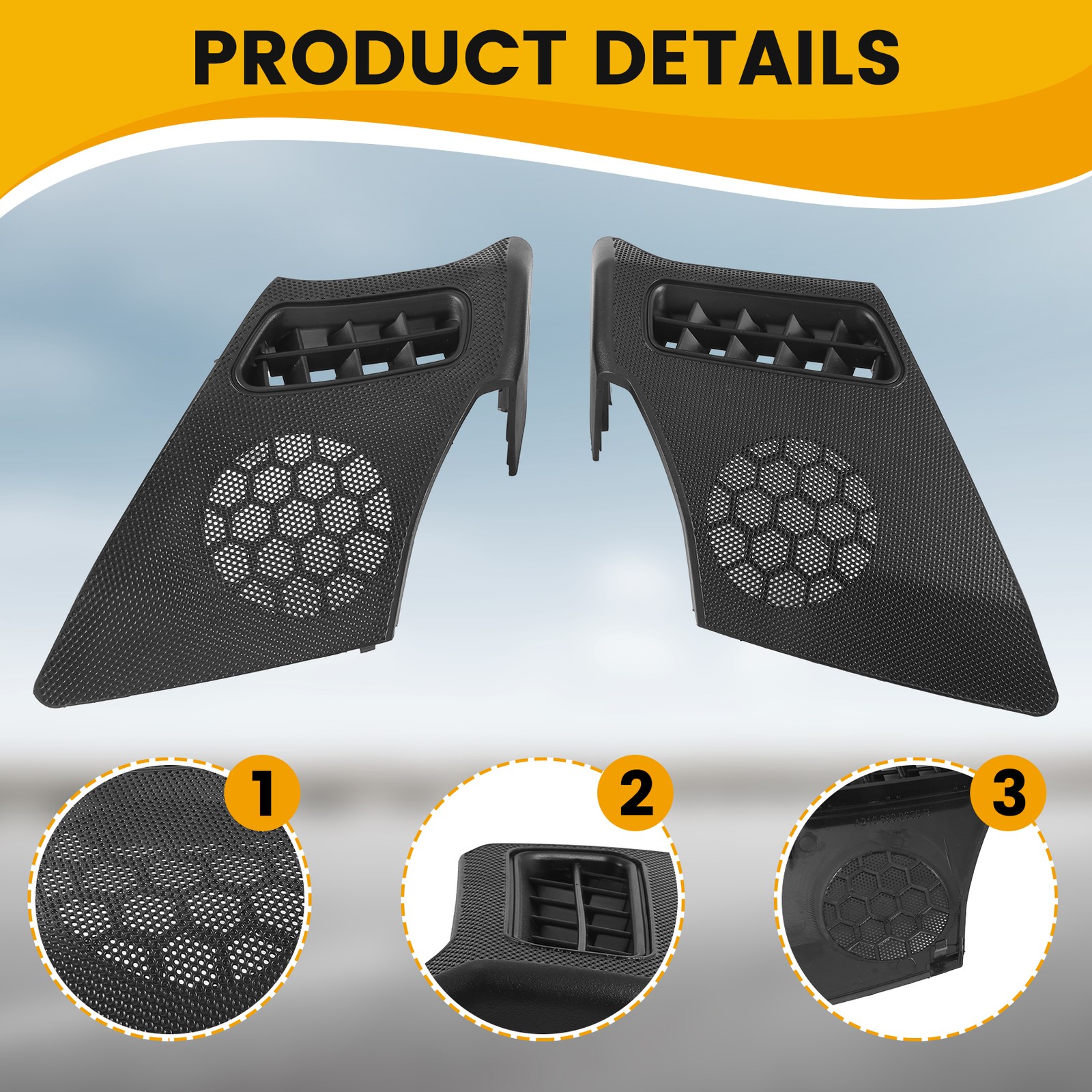 Car Dash Board R+L Side Air Vent Speaker Grill Cover for W2108549
