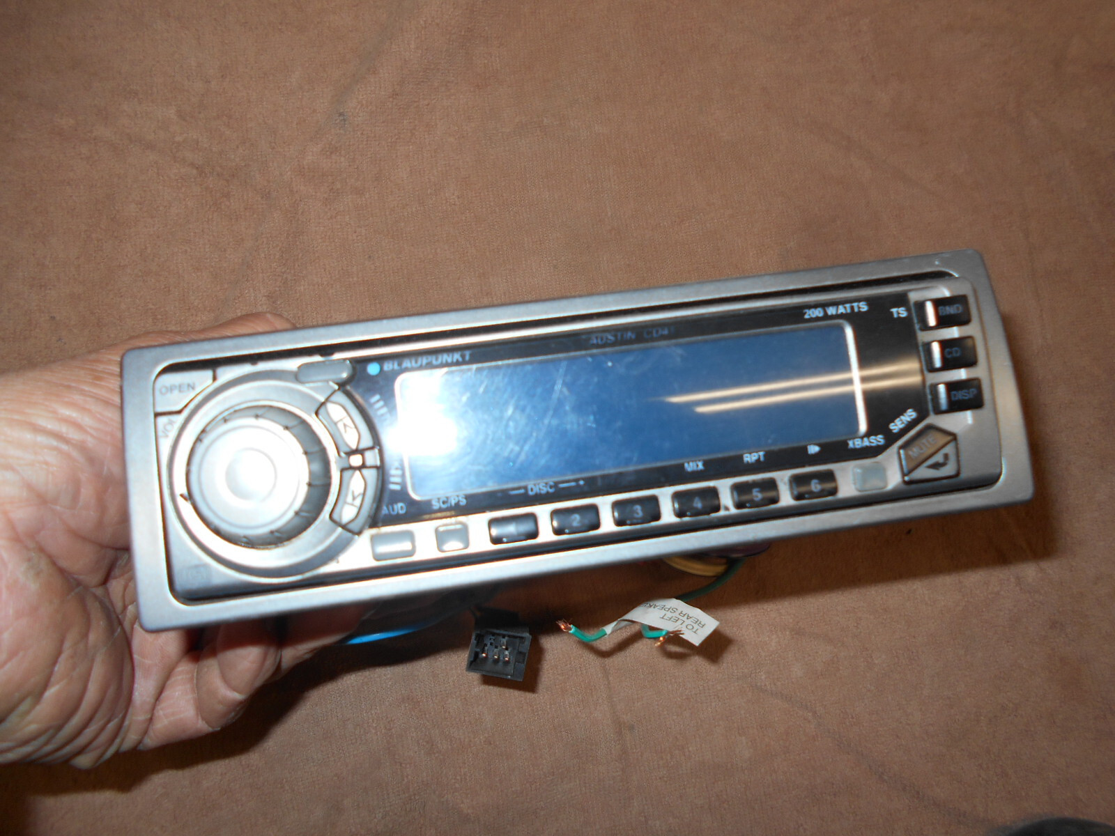 BLAUPUNKT AUSTIN CD41 STEREO Detachable Faceplate 200 WATTS Vintage German 1 DIN