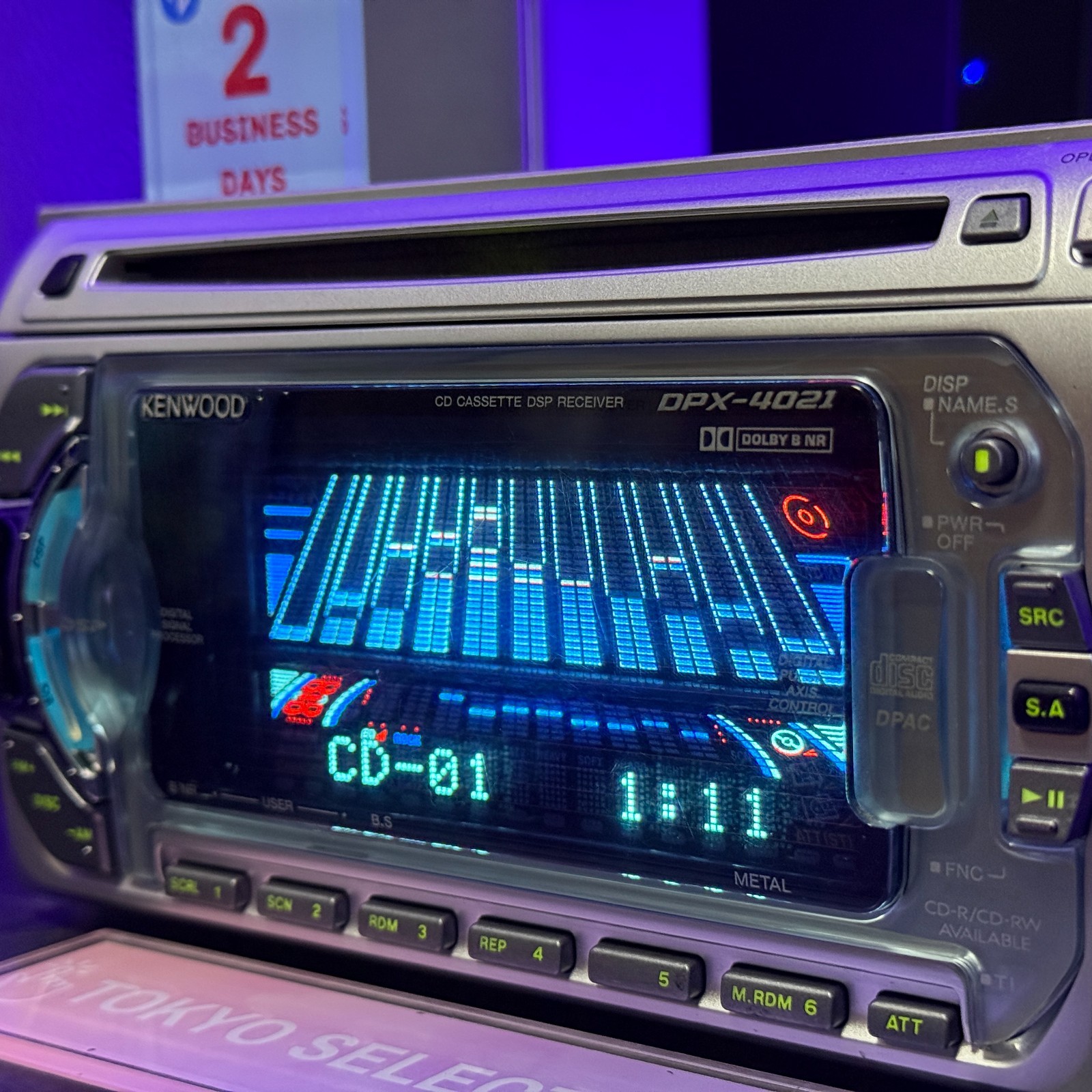 Kenwood DPX-4021 2DIN Car Audio CD Cassette Bluetooth Player JDM Tested In Stock