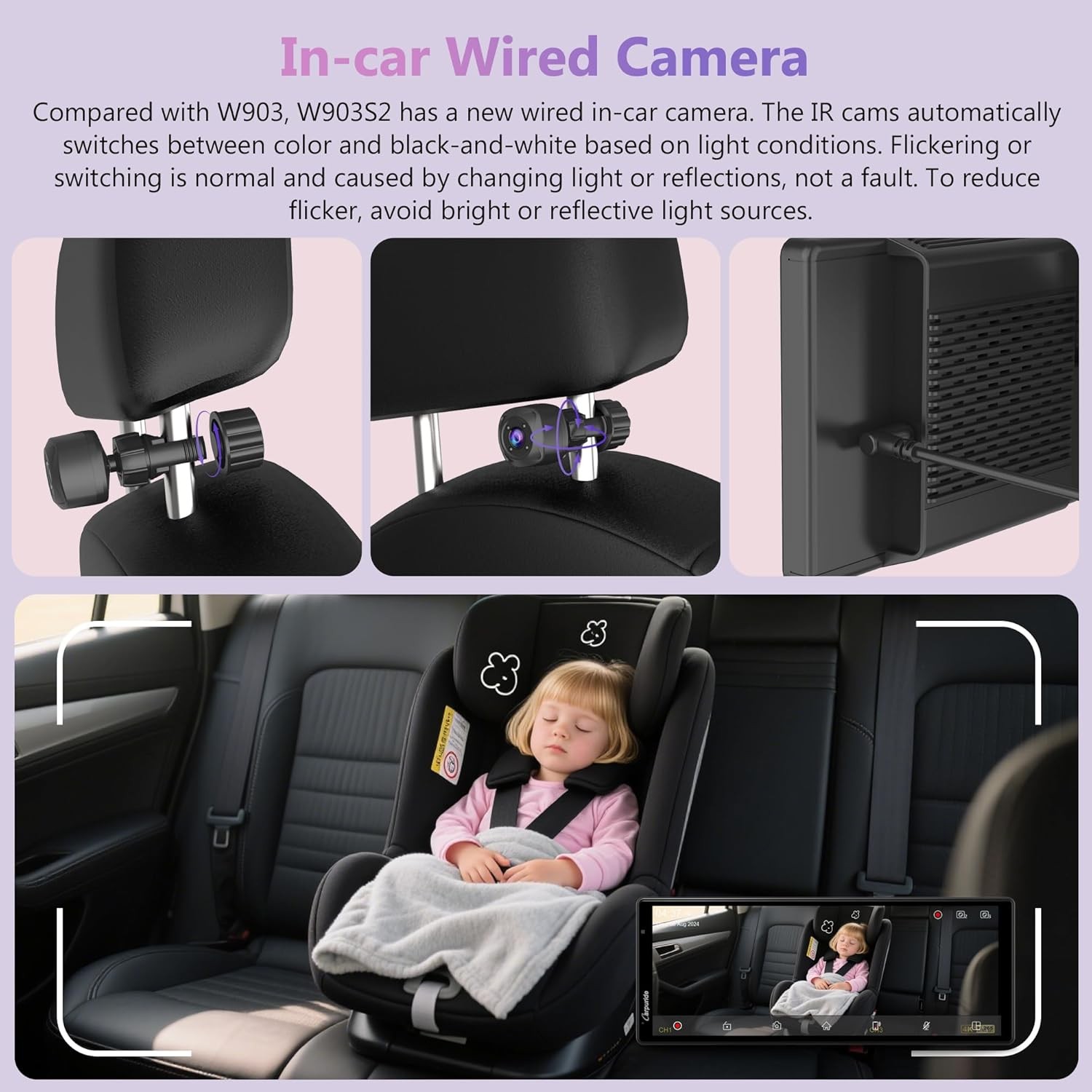 Carplay Screen 9.33in Wireless Android Auto 4K Front Camera