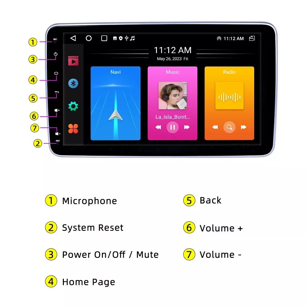 10.1″ Android 11 Double Din Car DVD Player Radio Car Stereo Head Unit GPS 2+32GB