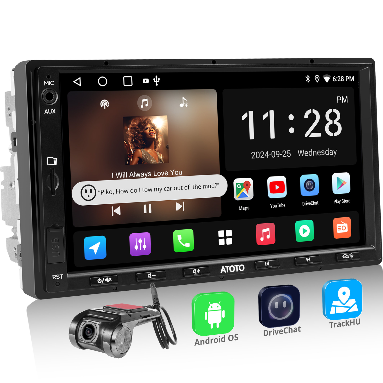 ATOTO 7″ Double Din Car Stereo CarPlay Android Bluetooth SiriusXM Radio GPS NAVI