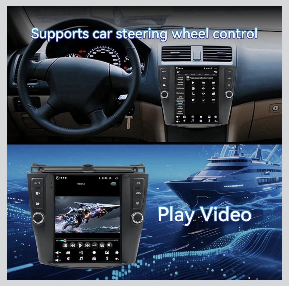 🔥9.7″ Car Stereo Radio Carplay-Honda Accord 2003-2007 Android 13 GPS Nav WIFI