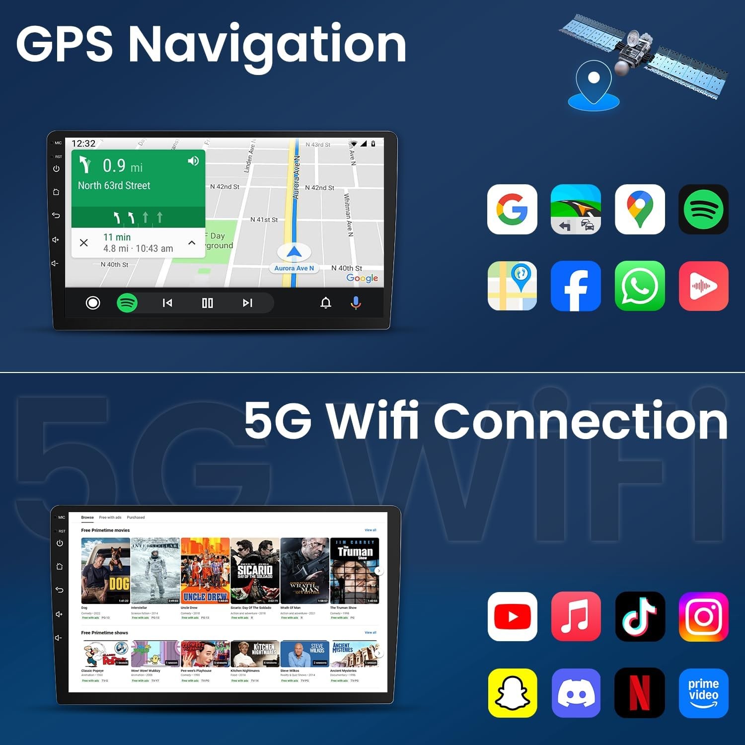 64G Car Radio Stereo GPS Navi For 2013-2015 Honda Accord Android Auto 1280*800