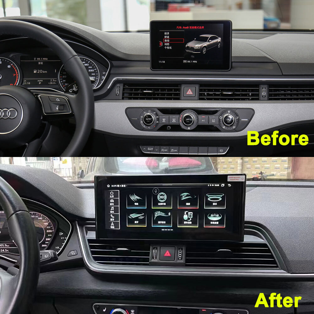 12.3″HD Car Radio for Audi A4L 2017-2021 Carplay Mirrorlink DSP BT Music SWC FM