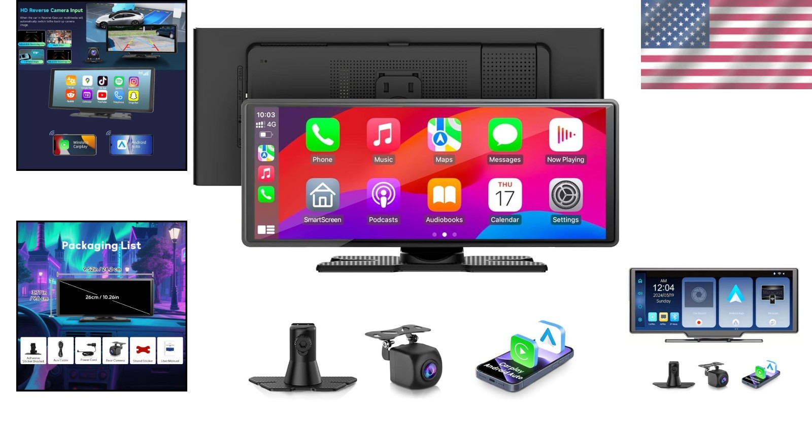 10.26” Bluetooth Car Audio Screen with Mirror Link & Enhanced Sound Options