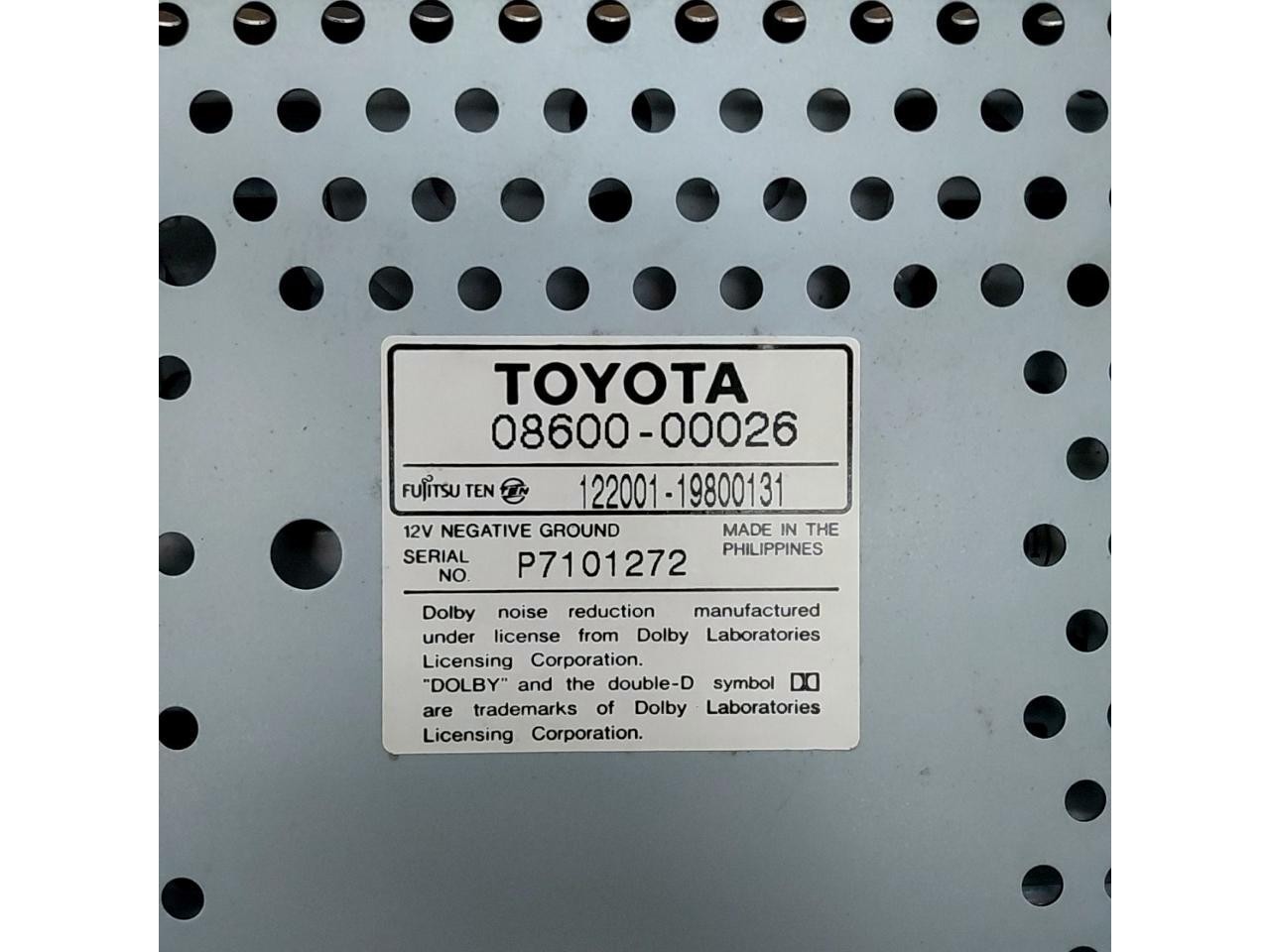 Fujitsu Ten CKT-D59 Cassette Deck Genuine OEM for Toyota Old School Car Audio JD