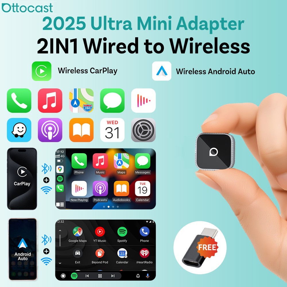 2026 USB Wireless CarPlay Adapter For iPhone Apple Dongle Plug & Play Auto Conne