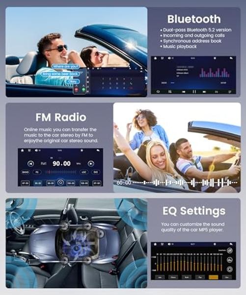 Wireless Carplay Android Auto Double Din Car Radio Stereo, Wireless Carplay+USB