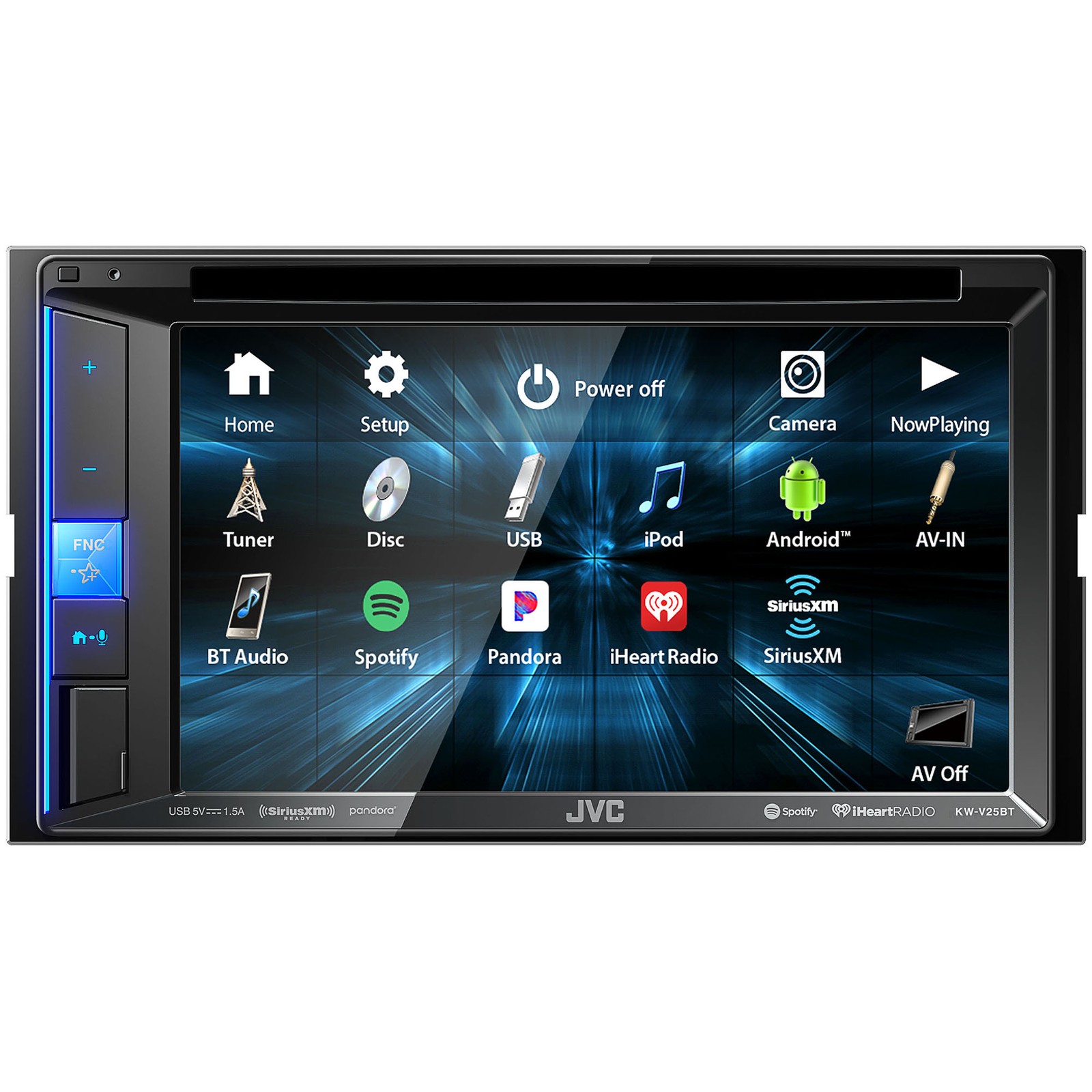JVC KW-V25BT Receiver 6.2″ WVGA Touch Monitor Bluetooth 13 Band EQ
