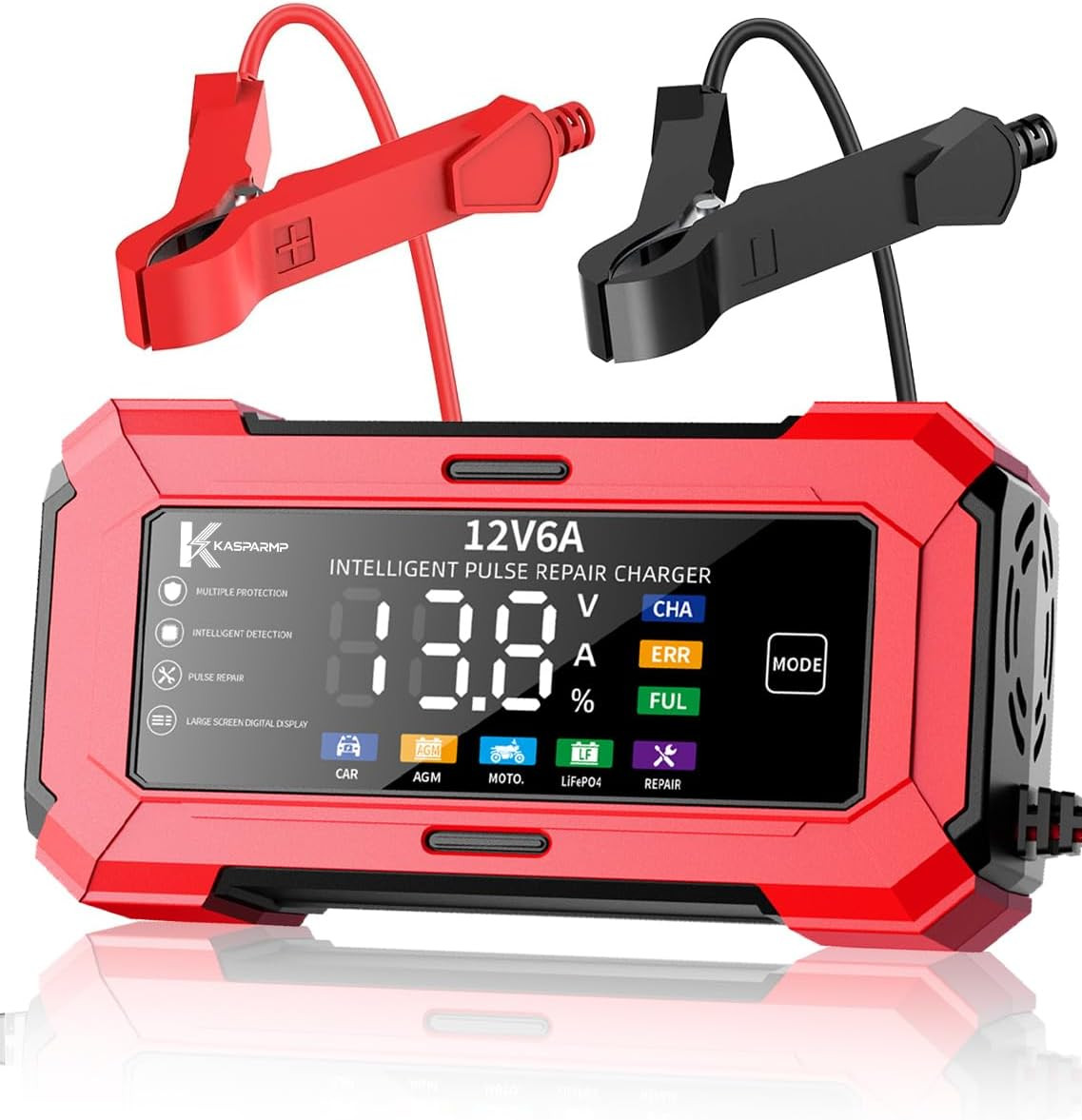 Car Battery Charger and Automatic Trickle Charger Battery Maintainer with Intell