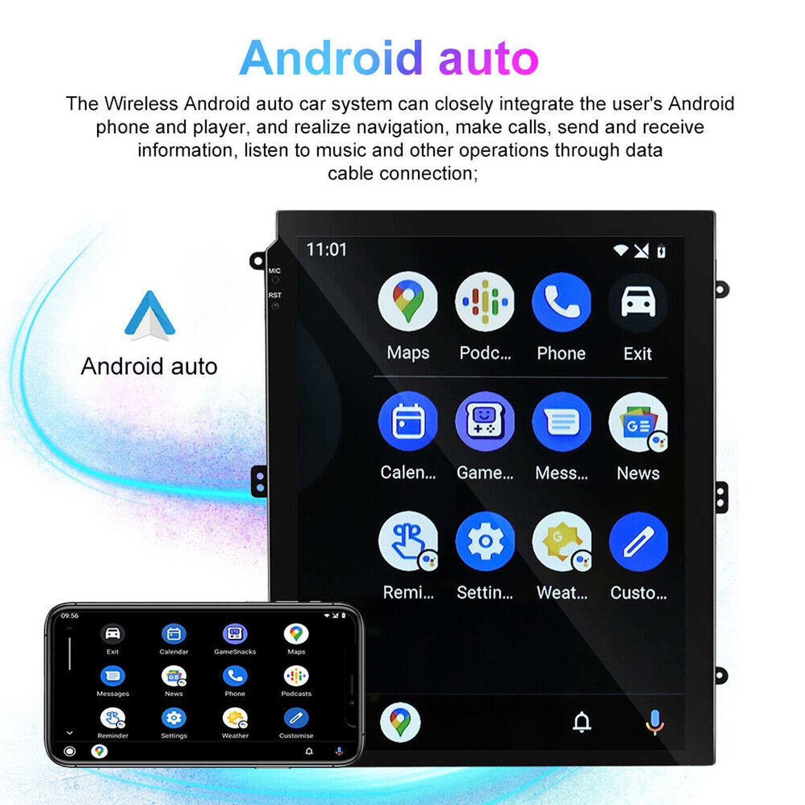 12.1” Car Radio Stereo Carplay GPS Navi 32G For Toyota Land Cruiser Lexus LX470
