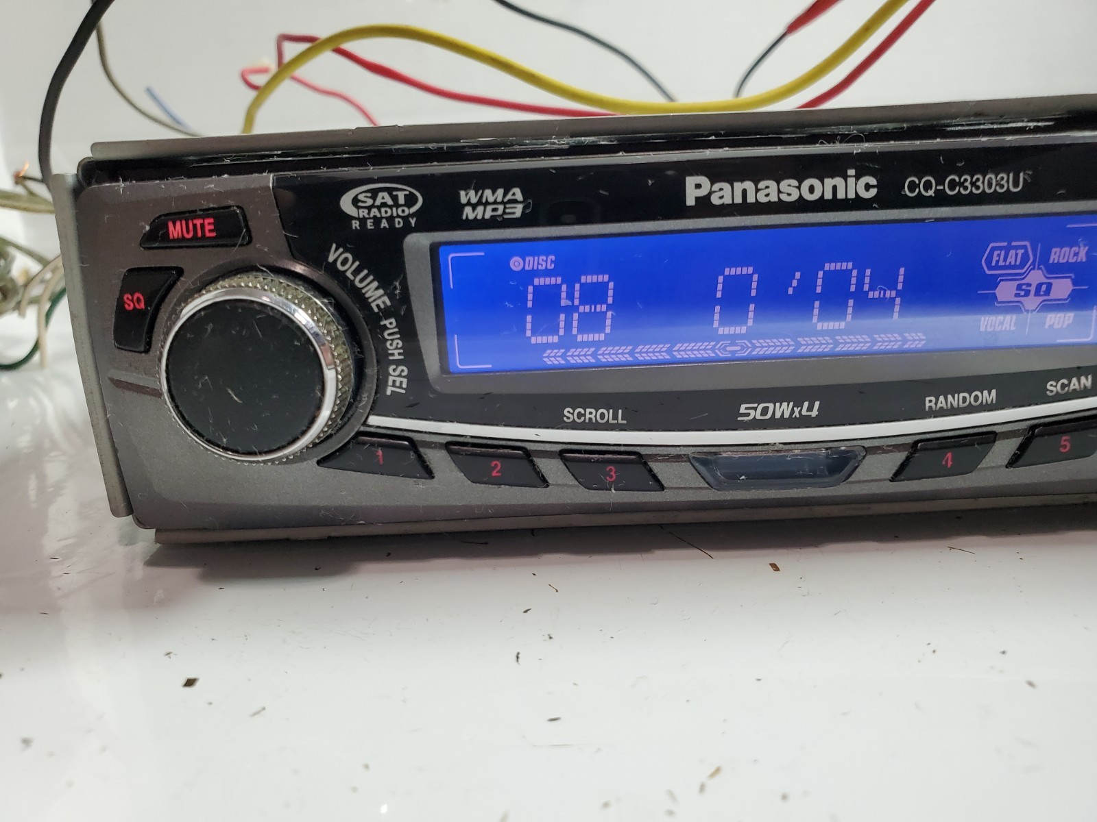 Panasonic CQ-C3303U Single DIN Car MP3 CD Player – Missing Trim – TESTED