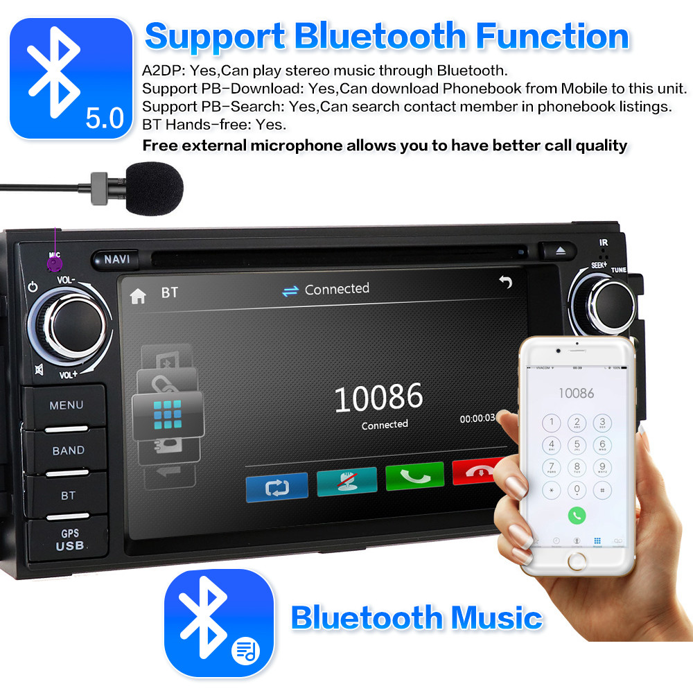 Android13 Wireless Apple Carplay Car Radio Stereo WIFI GPS For FORD F150 Mustang