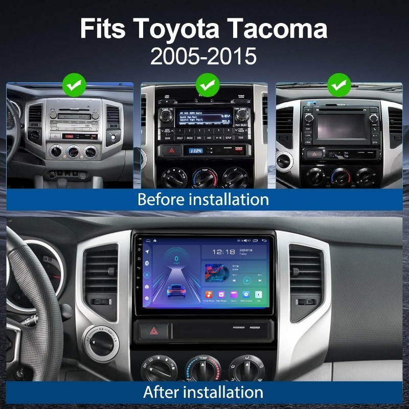 8 Core 64GB Car Radio For Toyota Tacoma 2005 – 2015 GPS Carplay Supports JBL AMP