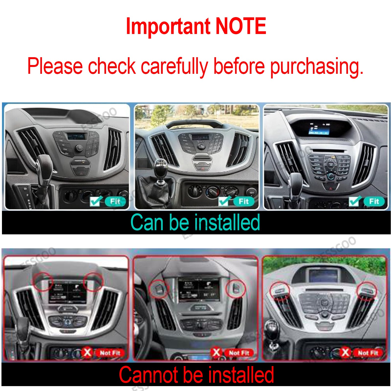 Apple Carplay For Ford 150 Transit Android 15 Car Stereo HD GPS NAV 4G+64G Radio