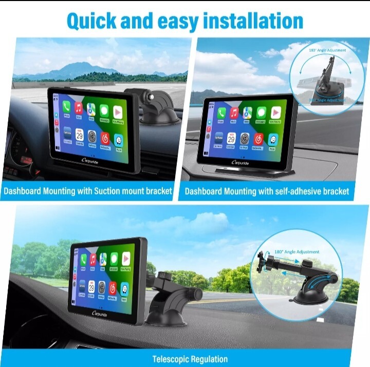 Carpuride C3 Wireless Apple Carplay Radio Car Stereo Touch Screen Android Auto