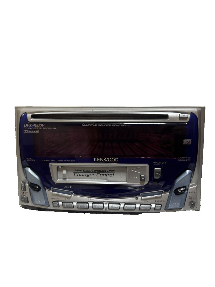 JDM Kenwood DPX-4000V CD MD 2DIN Stereo Receiver Player Retro Blue Display OEM