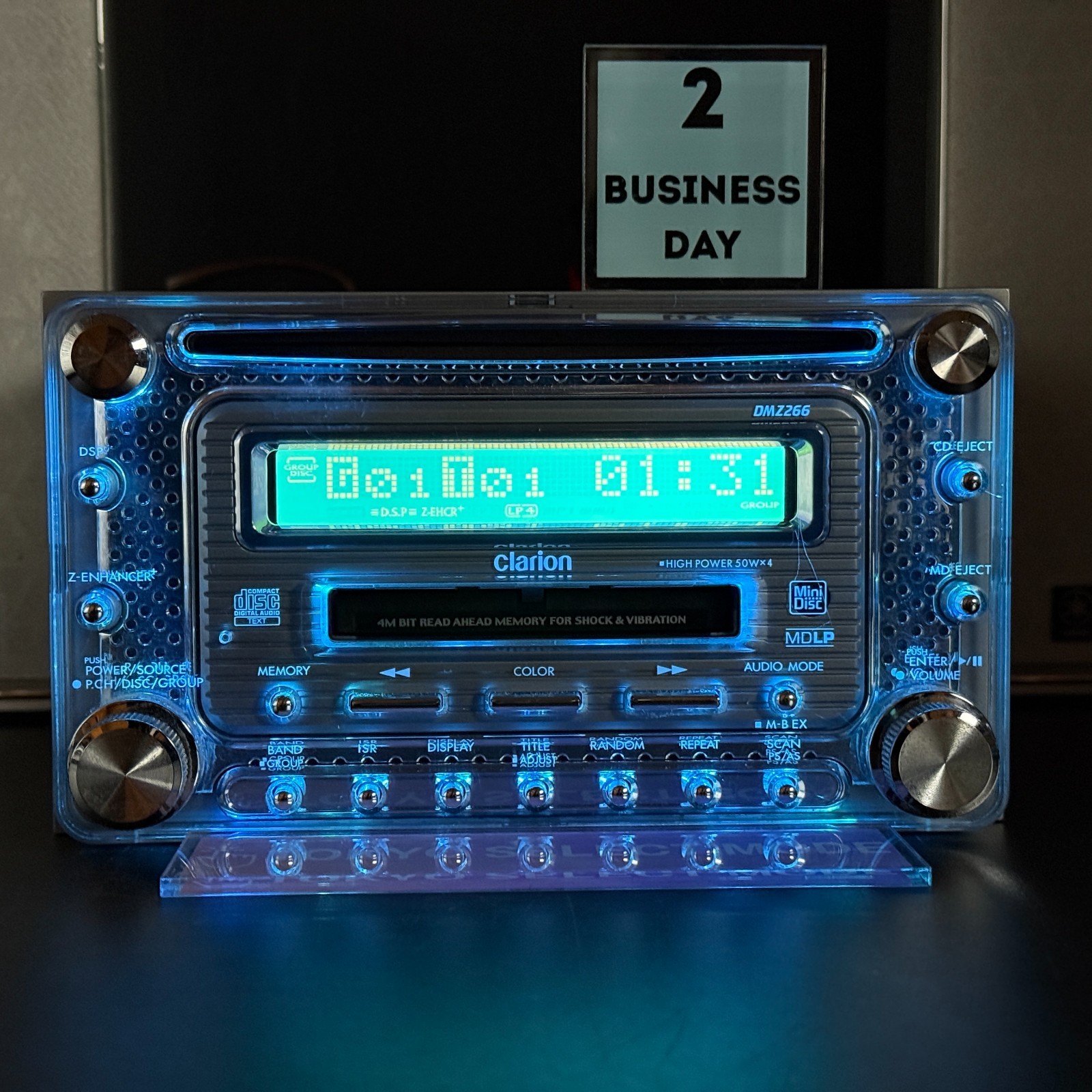 Clarion DMZ266 2DIN Car Audio CD MD Player JDM DSP 12-Color Illumination Stock