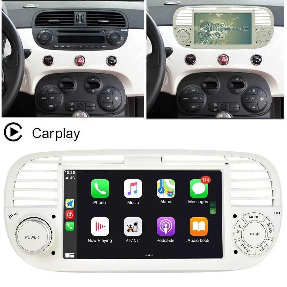 7″ For Fiat 500 2007-2015 Android Car Radio Stereo GPS Navigation Carplay 32GB