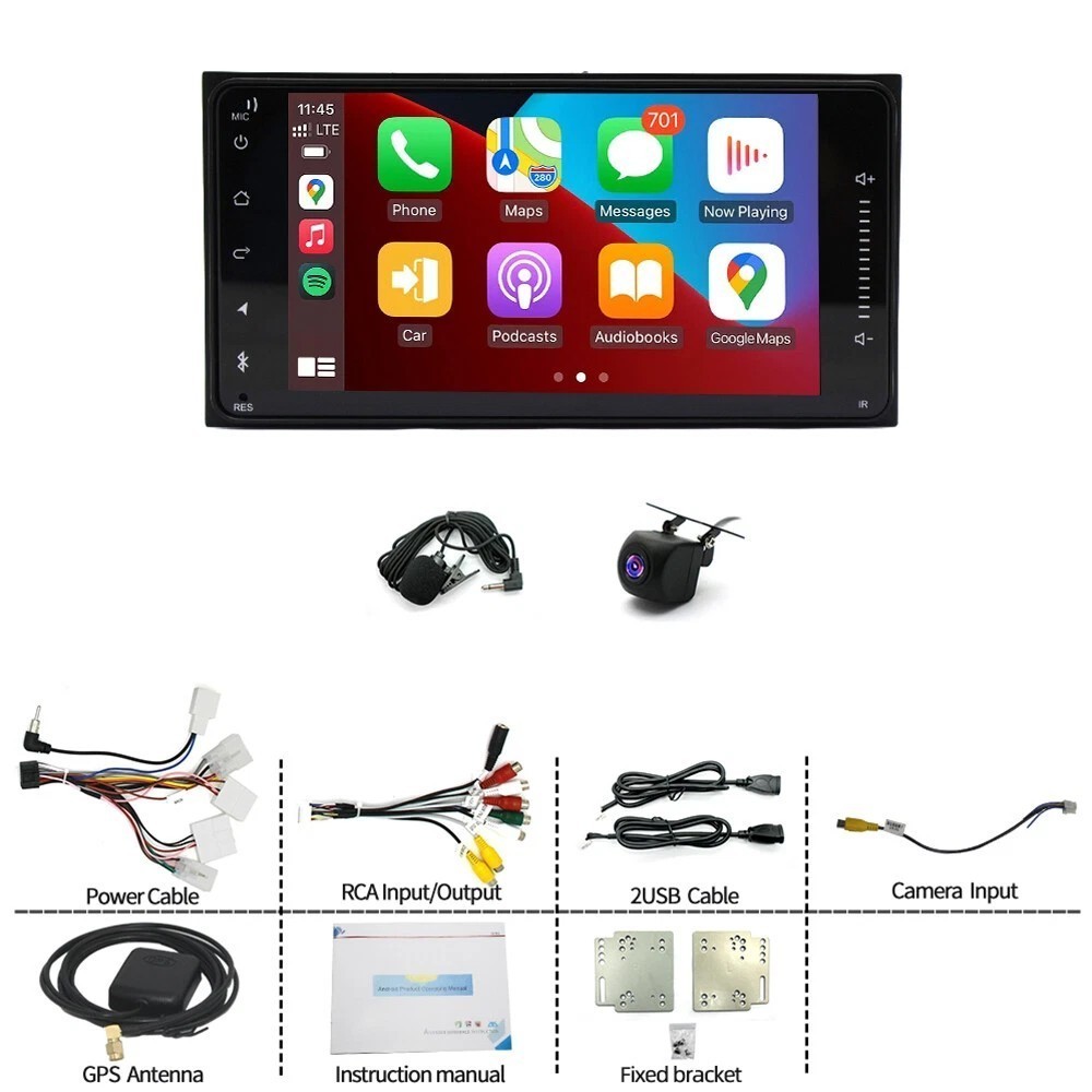 For 2002-2009 Toyota Land Cruiser Car Radio Stereo Carplay SWC FM