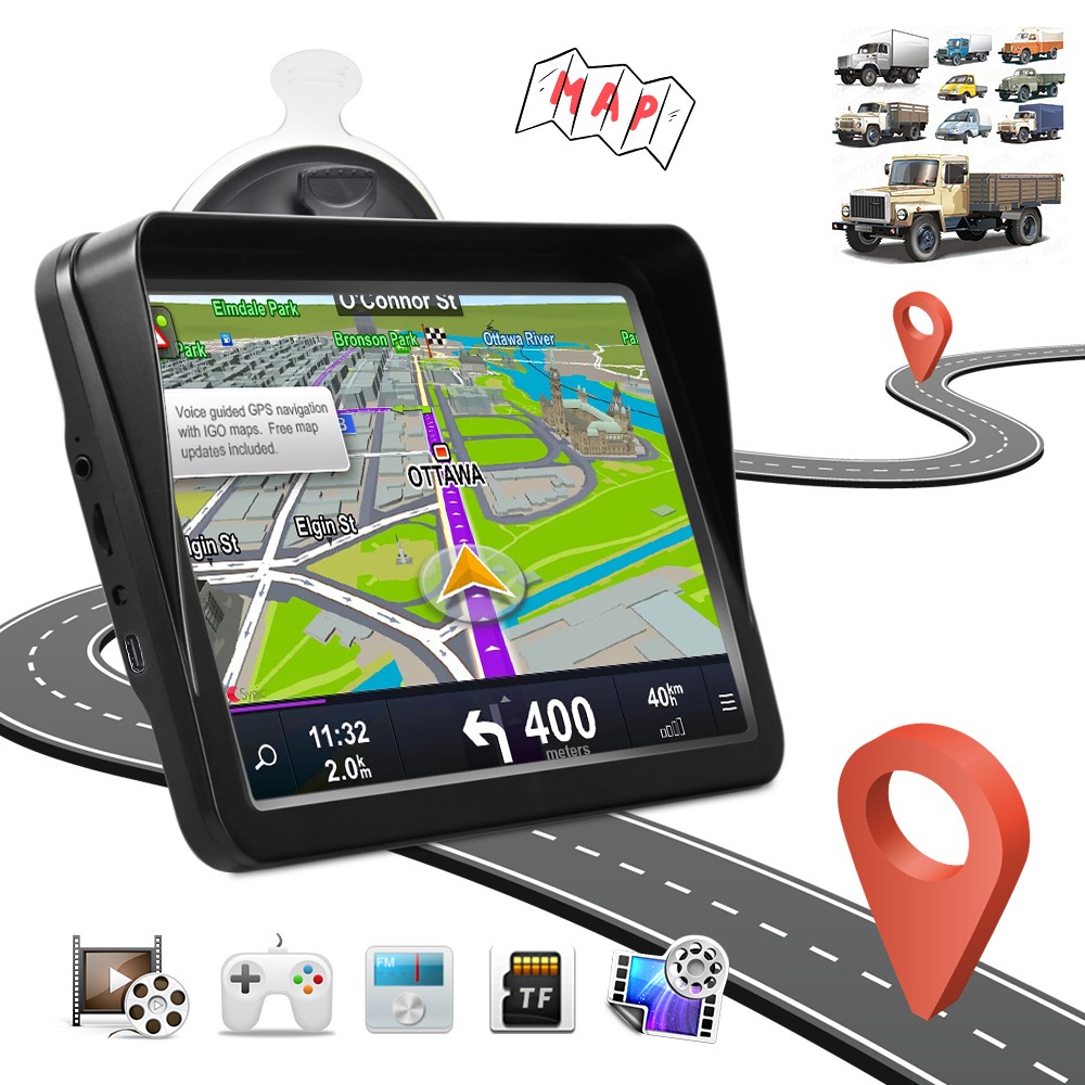 Gps Navigation for Car/Truck Touch Screen Maps w/ Spoken Direction 7″ Screen