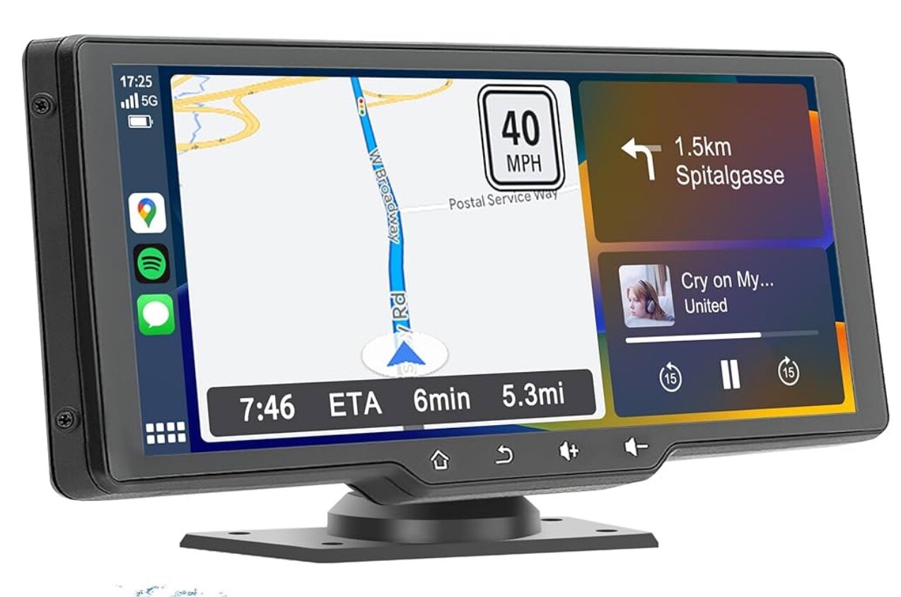 Wireless Portable Carplay Screen for Car, 10.26″ HD IPS Apple Carplay and And…