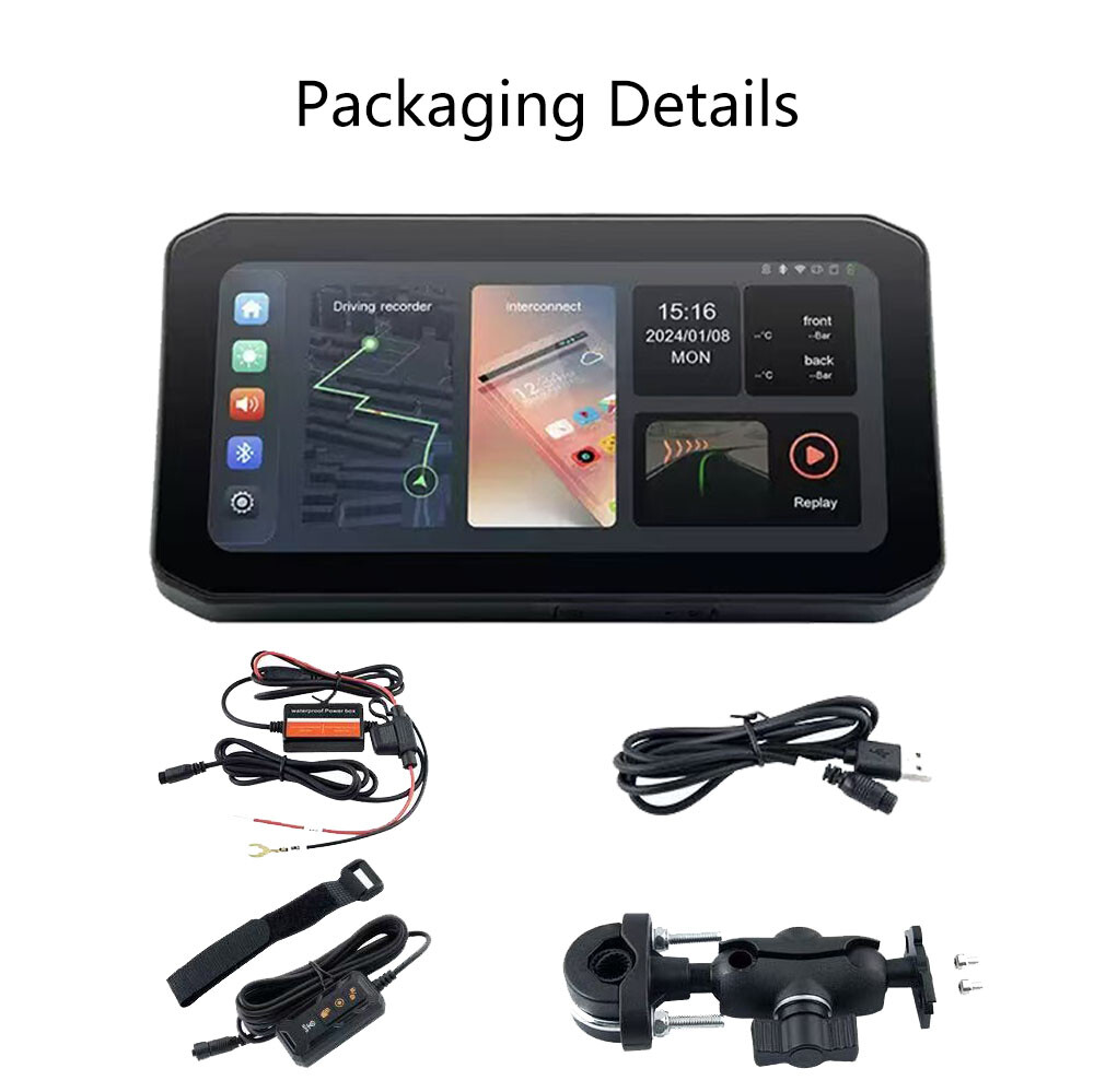 WHIXO Android Wireless Carplay Auto Moto Stereo with HD Display IPS Touchscreen