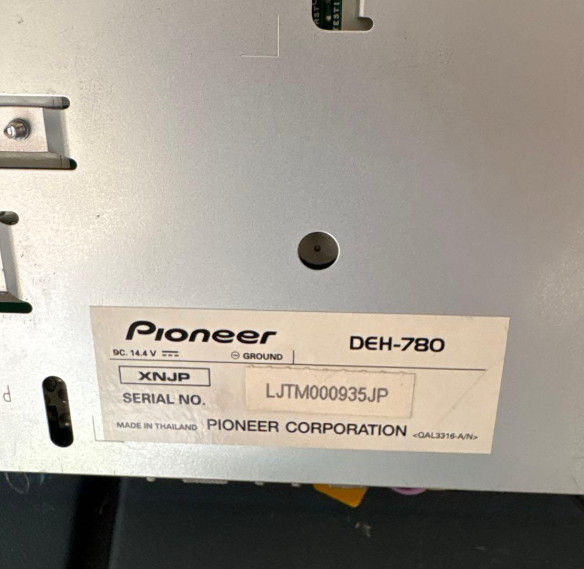 Pioneer Carrozzeria DEH-780 1Din Car Audio USB CD Player JDM Tested Japan