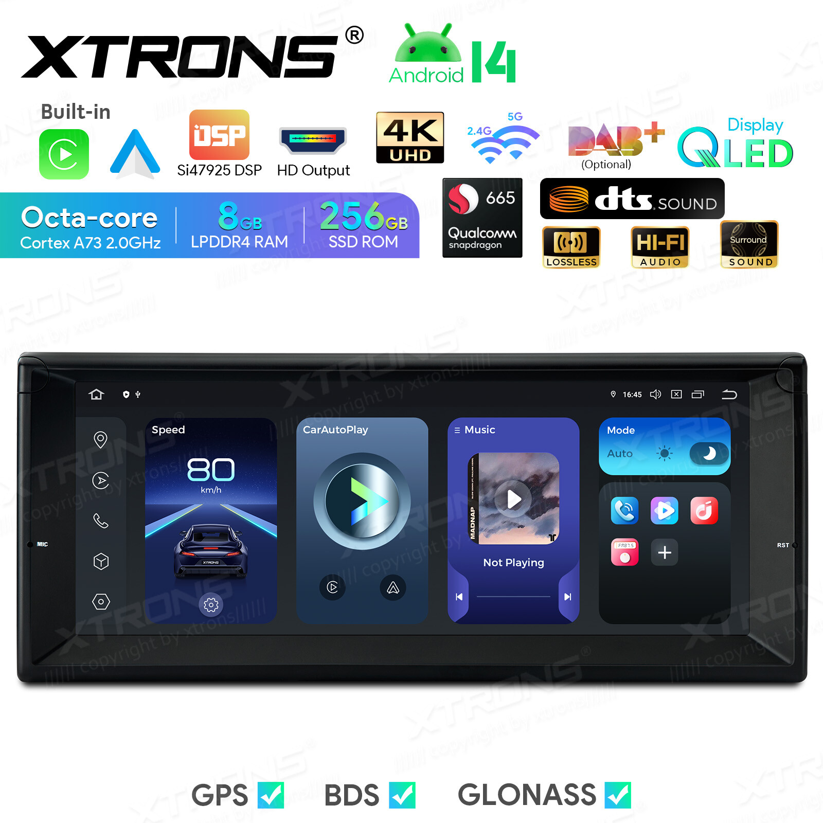 For BMW E39 M5 Car GPS Stereo Radio QLED Android 12 Octa-Core 8+128GB 10.25 inch