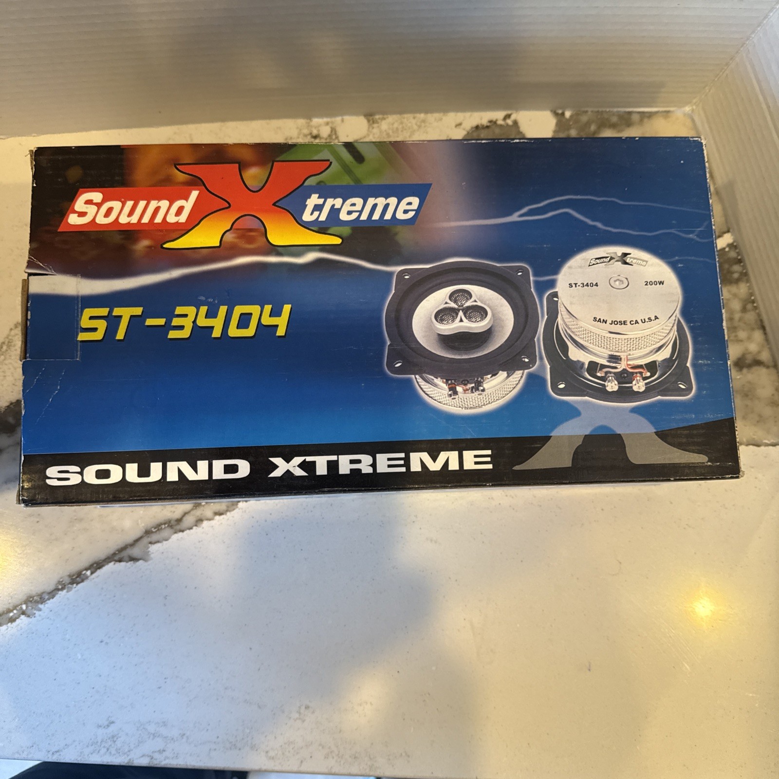 sound xtreme ST-3504 2 Way 3 Tweeter 4” Car Speaker 200 Watts 25 Ounce Magnet