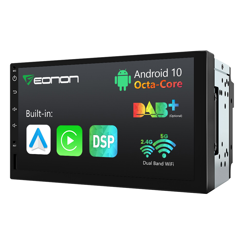 Q04SE Android 8-Core 2GB RAM Double Din 7″ Car Stereo Radio GPS Navi CarPlay DSP