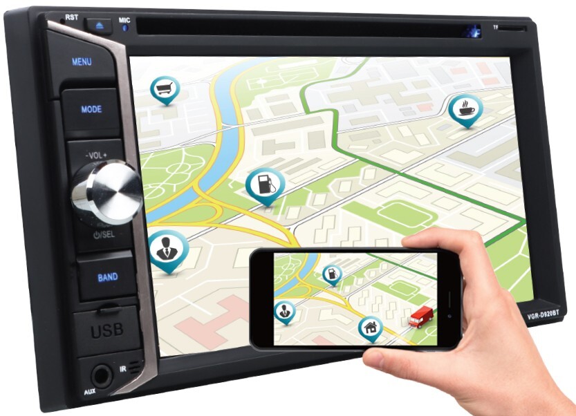 Gravity 6.2″ Car Stereo CD DVD 2Din Receiver with Bluetooth/DVD/CD/MP3/FM/USB/SD