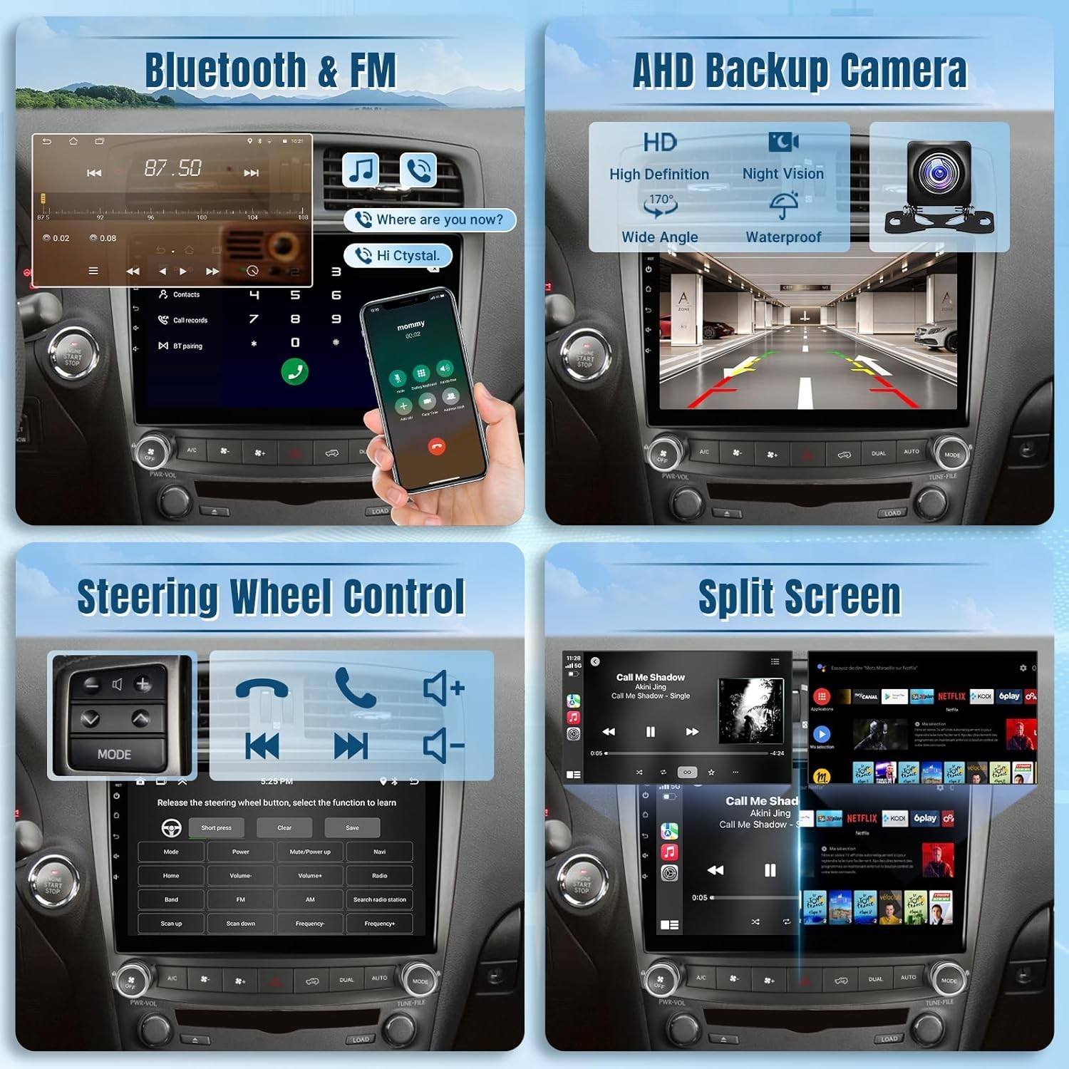 For 2006-2012 Lexus IS250 IS350 Android CarPlay Car Stereo Radio GPS Navi Player
