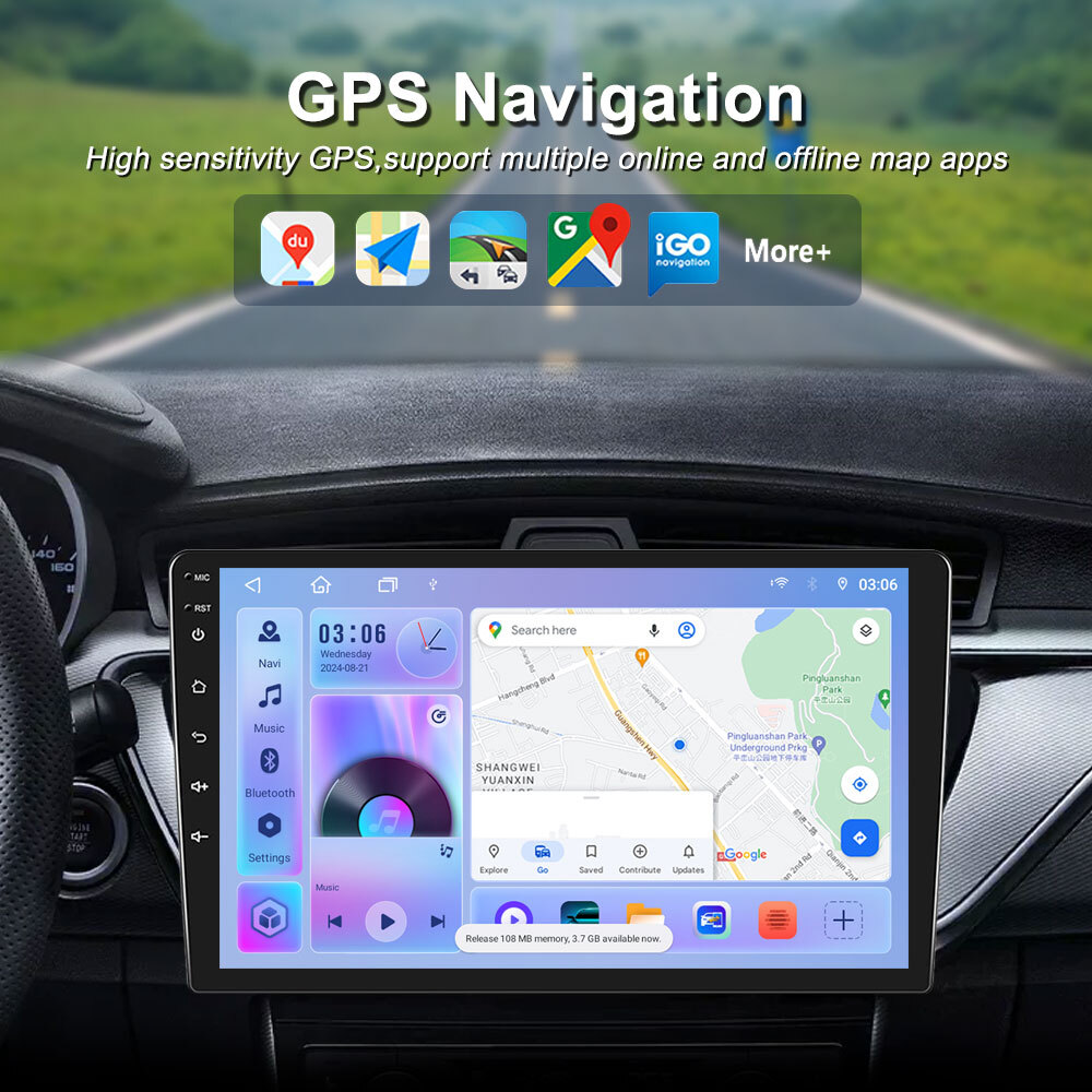 Universal 9″10.1″Car Video Player GPS Navi Touchscreen Wireless Carplay RDS DSP