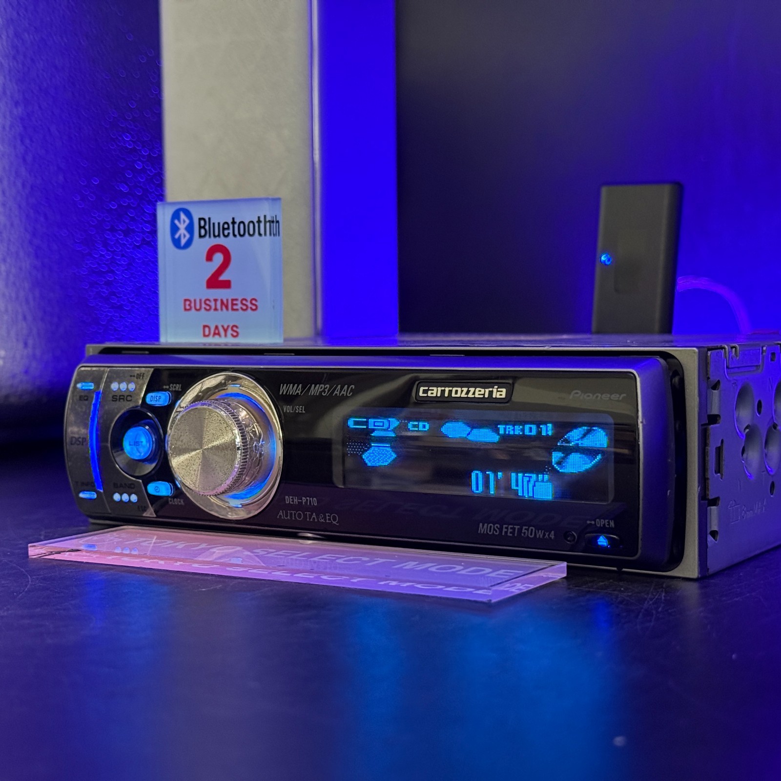 Pioneer Carrozzeria DEH-P710 CD Receiver Car Stereo No Wiring Harness Tested JPN