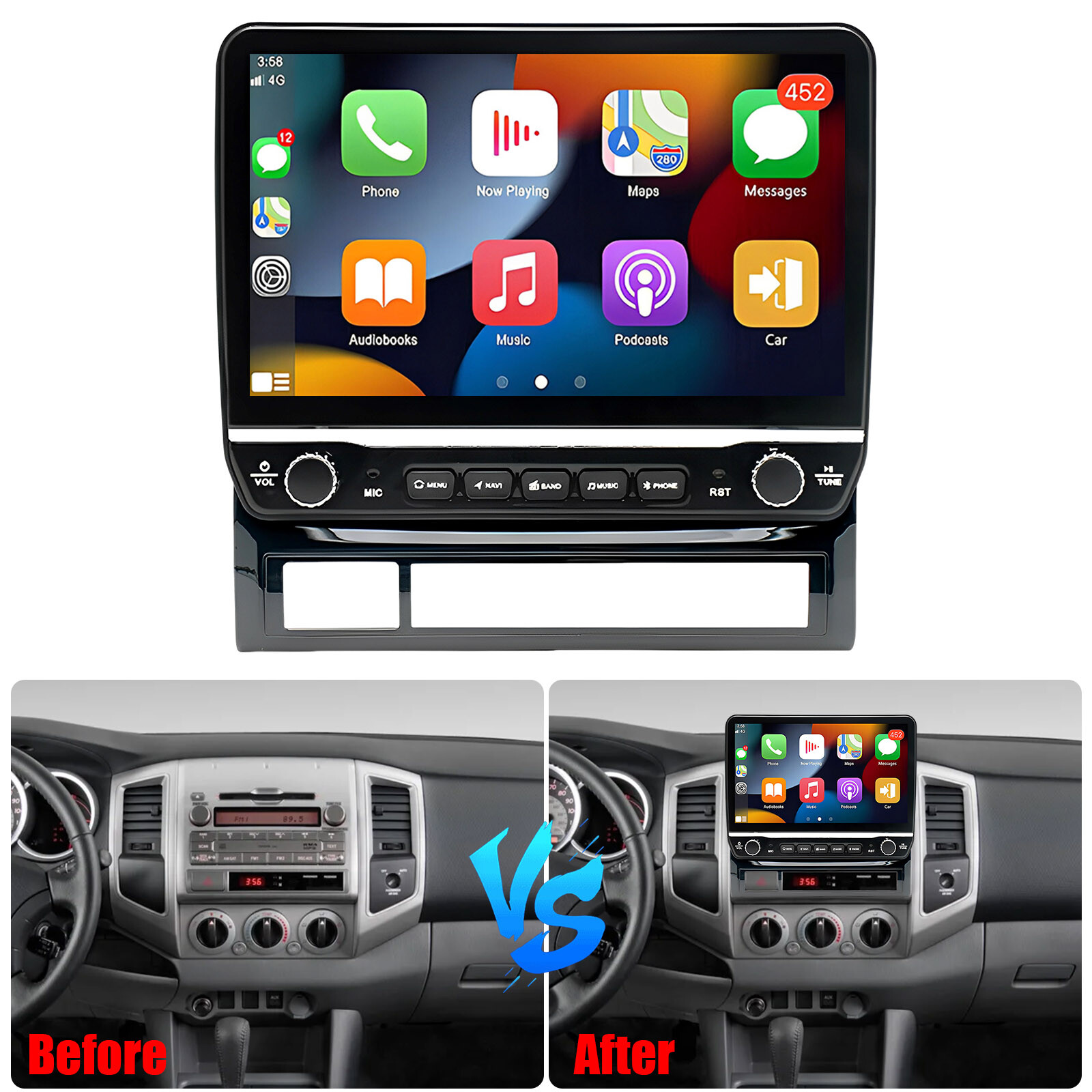 For Toyota Tacoma 2005-2013 Android 13.0 Car Stereo Radio GPS WiFi