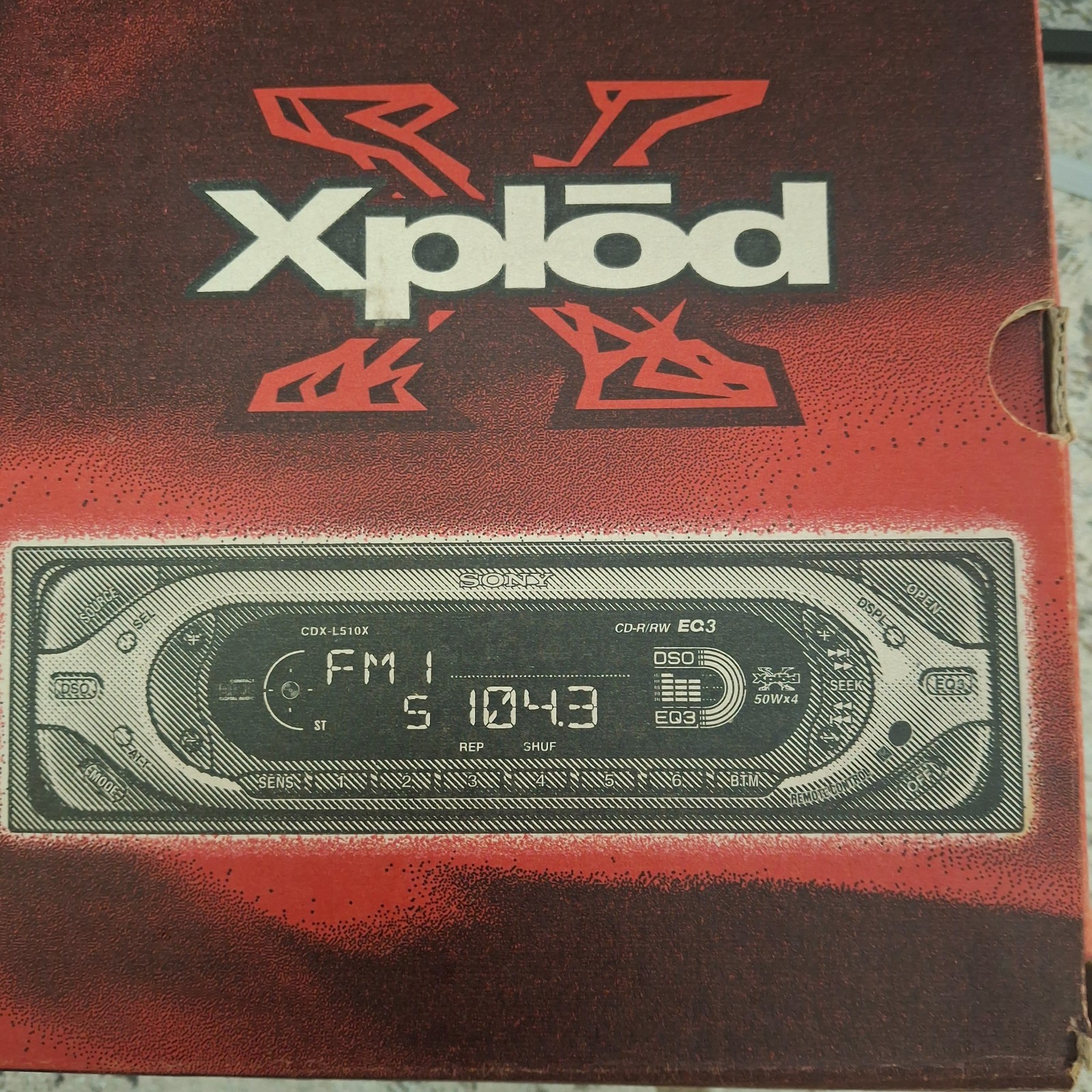 Sony Xplod In-Dash Car Stereo EMPTY BOX for CDX-L510X Radio CD Player w/ Manual