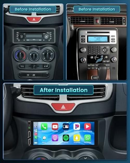 6.9 Inch Car Stereo Carplay Android Auto Touchscreen Car Radio Single Din