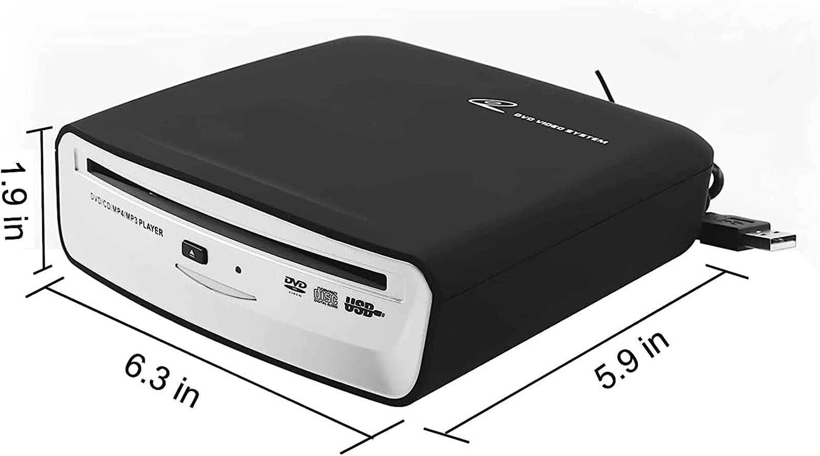Portable Universal CD Player for Car with USB Port AUX Port Usb External CD New