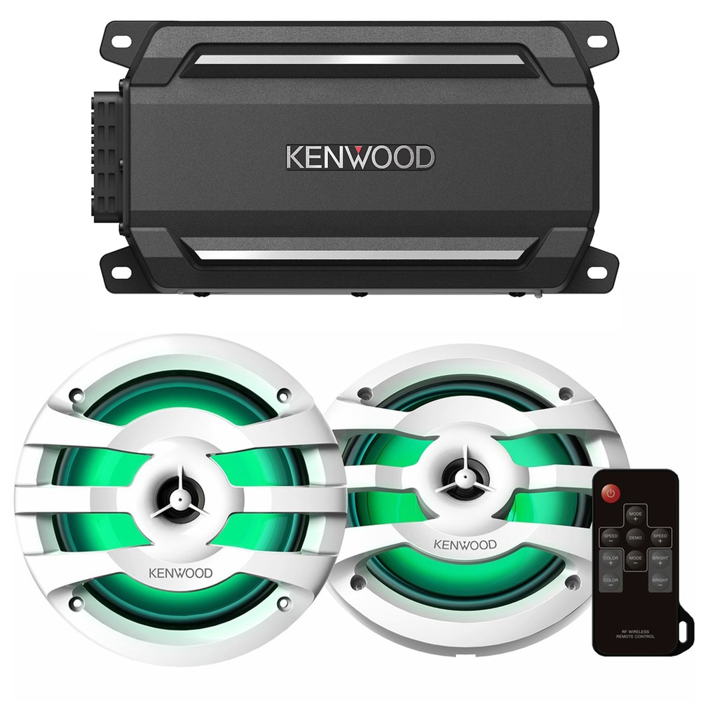 Kenwood KAC-M5024BT Marine Amp with 6.5″ Coaxial Speakers