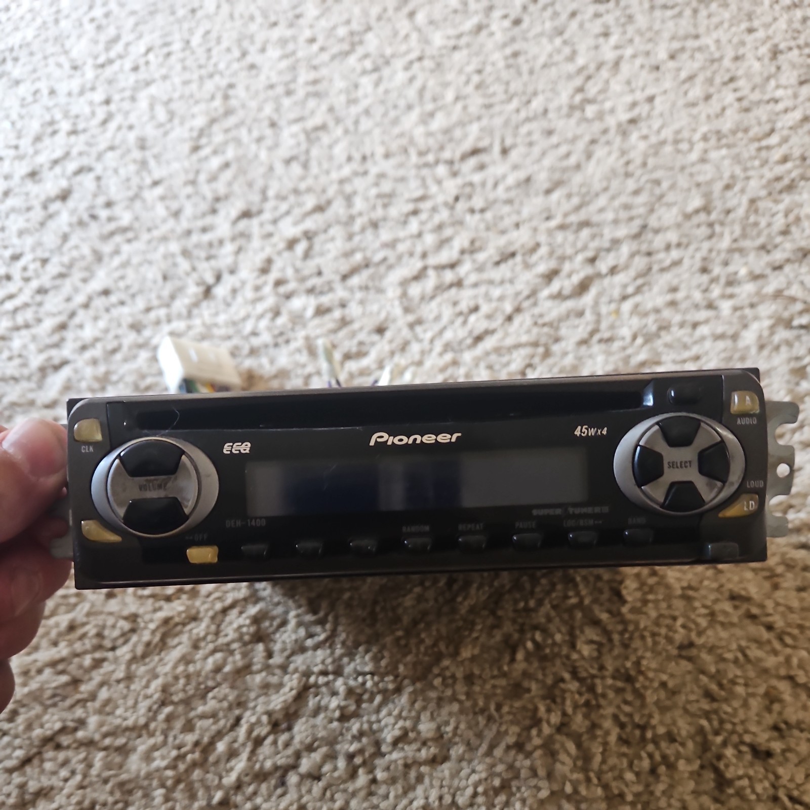 Pioneer DEH-1400 CD Player Stereo In Dash Audio Mfg 2002 Used Inc Faceplate