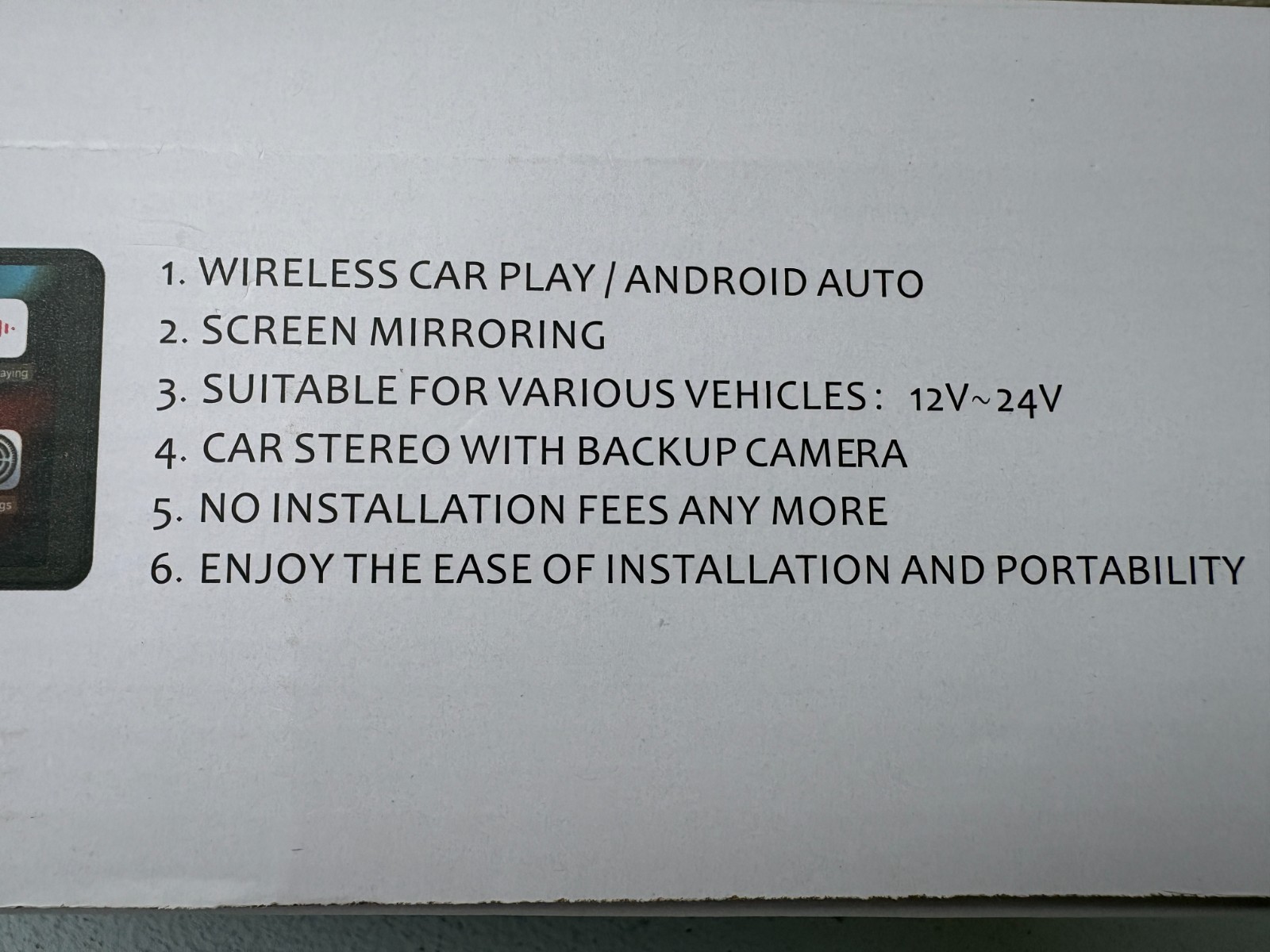 Hieha 7″ Portable Wireless Car Stereo CarPlay Android Auto Mirror Link & Camera