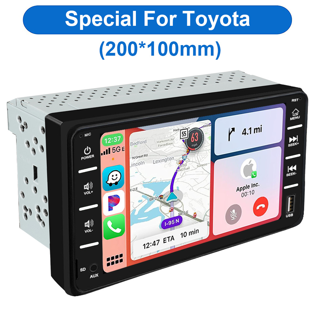 7″ Double Din Android 12 Car Stereo Apple CarPlay GPS WiFi Play MP5 Radio+Camera