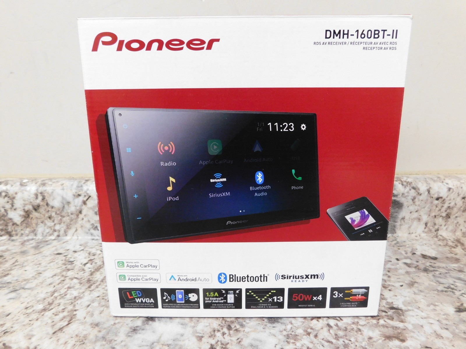 PIONEER DMH-160BT-II RDS Digital Media AV Receiver 9″ Black (BRAND NEW)