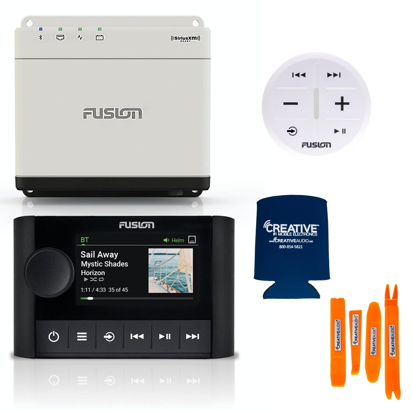 Fusion MS-WB670 with MS-ERX400 Ethernet Remote, ARX70W White Wireless Remote